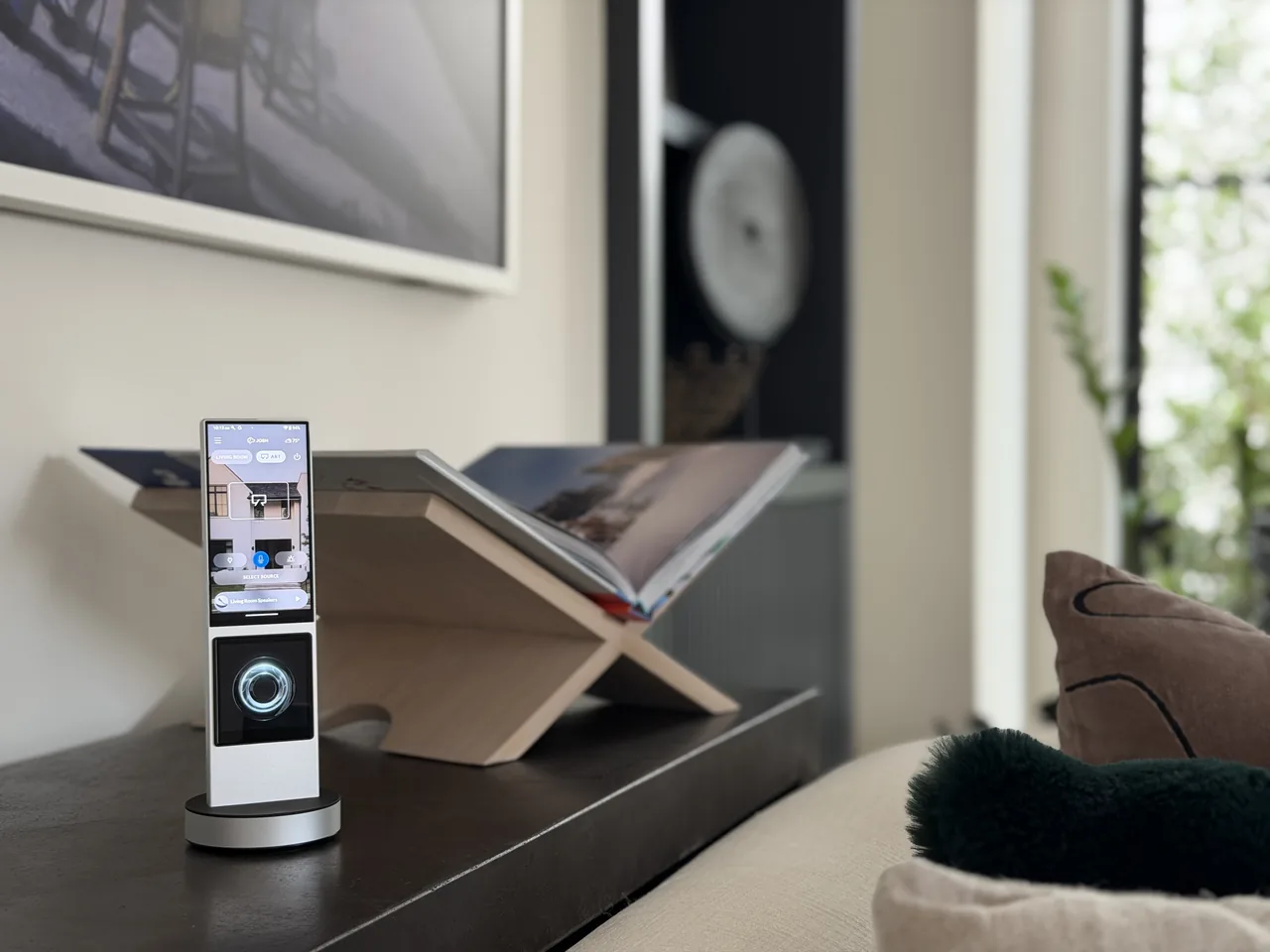 Josh.ai remote and dial in the living room