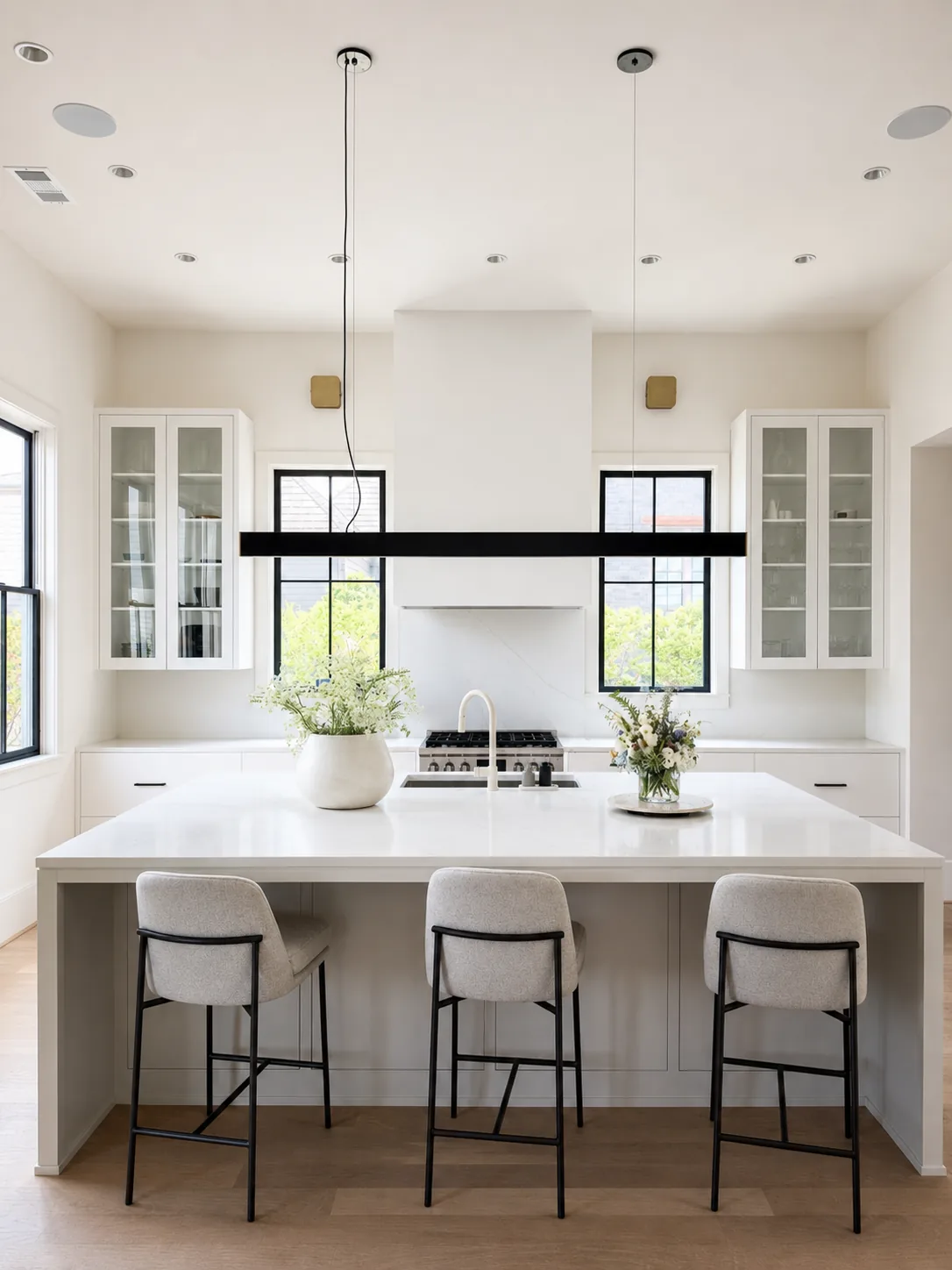 Kitchen with integrated ceiling audio at Intelligent Home